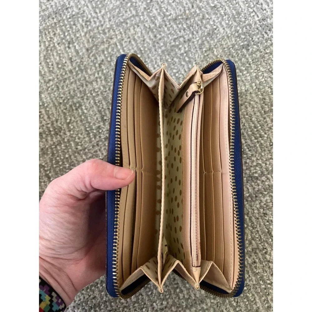 kate spade blue leather